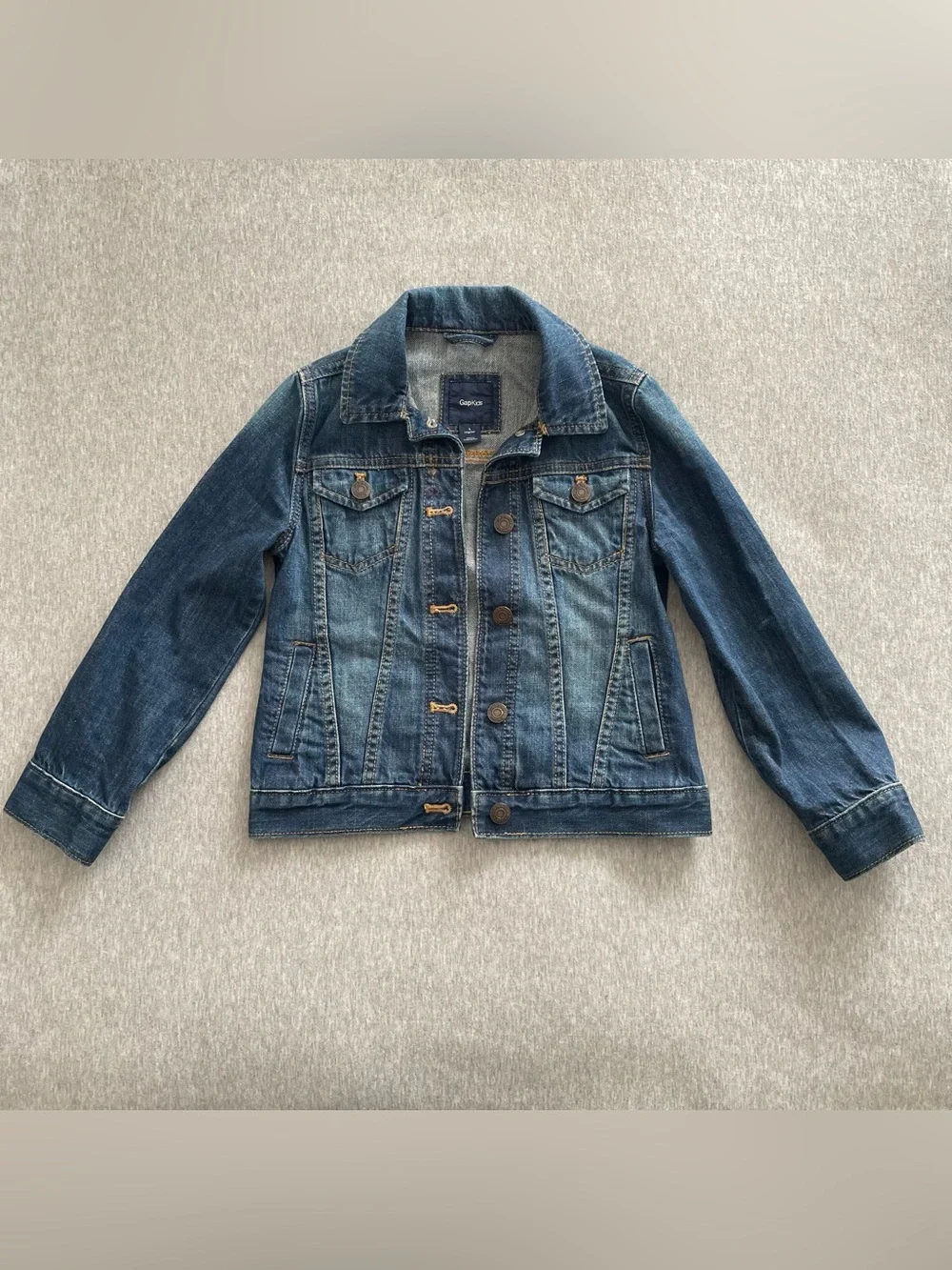 Gap Kids Girls Size Small (6-7) Classic Blue Denim Jean Jacket Pockets